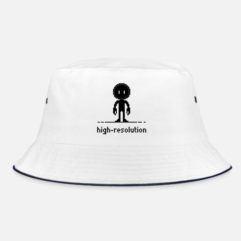 Pixel Art High Resolution Funny Irony Design Bucket Hat