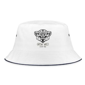 Grow wild. Stay you - Bucket Hat - white/navy - Front