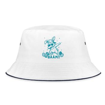 Funny Easter Dabbing Easter Bunny Bääm - Bucket Hat - white/navy - Front