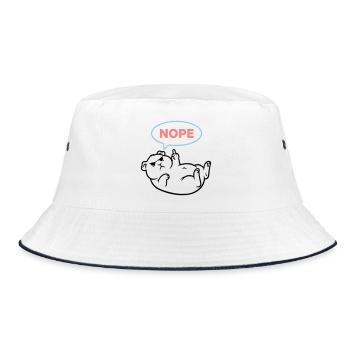 Cavie : Non, plan coloré - Bob - blanc/marine - Devant