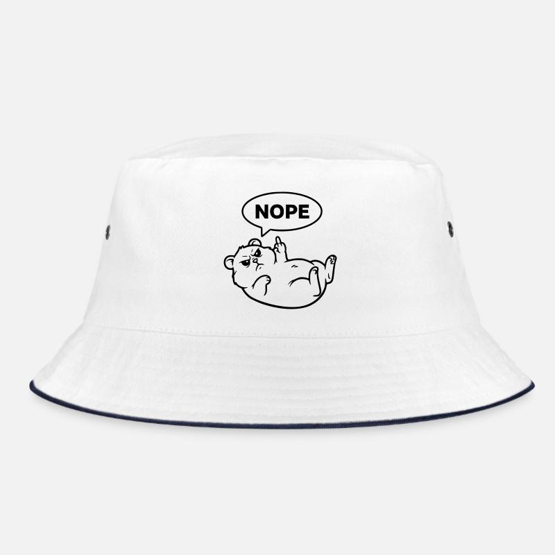 Hamster Mittelfinger Nope Outline Bucket Hat