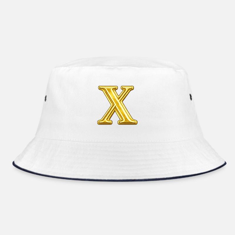 Goldenes X-Emblem Bucket Hat