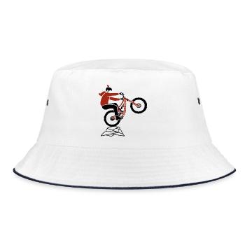 HORJENOŠERKA - Bucket Hat - Weiß/Navy - Vorne