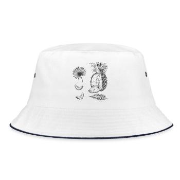 Pineapple - Bucket Hat - white/navy - Front
