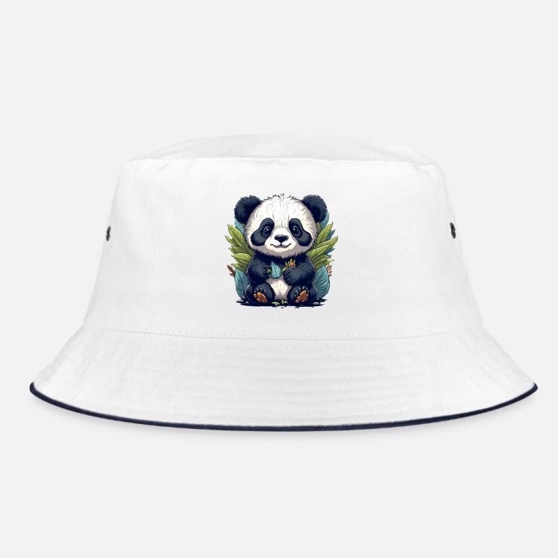 Panda in the leaf forest Bucket Hat