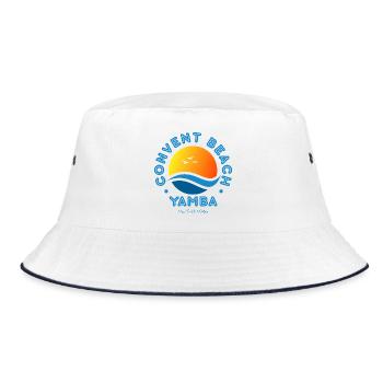 Convent Beach Yamba Sunset - Bucket Hat - white/navy - Front