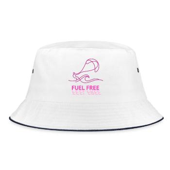 Kite Fuel Free, Feel Free Shirt, Hoodie, Cap, Mug - Bucket Hat - white/navy - Front
