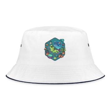 Motif de jeu drôle de gamer extraterrestre - Bob - blanc/marine - Devant