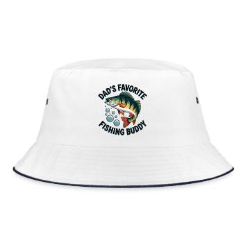 Papa's Angler Buddy - Bucket Hat - white/navy - Front