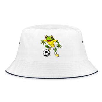 Fussball Frösche - Bucket Hat - Weiß/Navy - Vorne