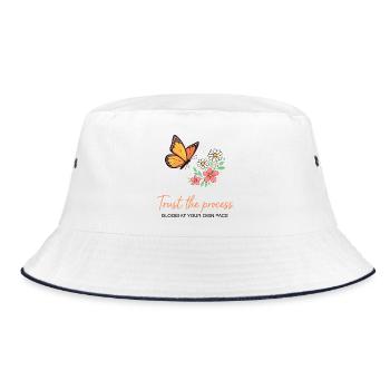 Butterfly Bloom : Faites confiance au processus - Bob - blanc/marine - Devant