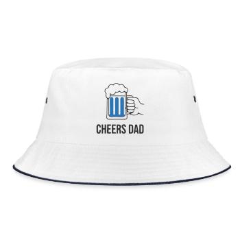 Sociable Cheers Dad Beer Mug - Bucket Hat - white/navy - Front
