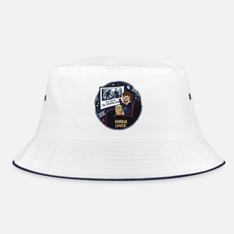 Horror Lover Cinema Night Design Bucket Hat