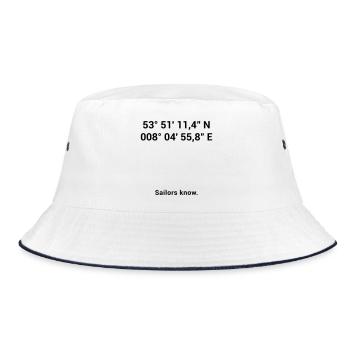 Red Sand Lighthouse - Maritime North Sea Baltic Sea - Bucket Hat - white/navy - Front