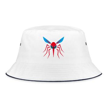 Mosquito, Mosquito, Insect, Evil - Bucket Hat - white/navy - Front