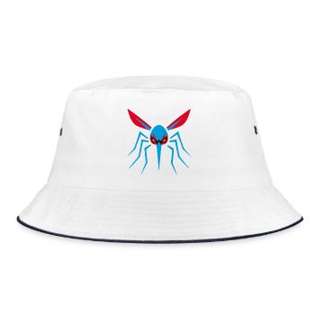 Mosquito, Mosquito, Insect, Evil - Bucket Hat - white/navy - Front