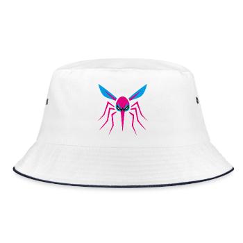 Mosquito, Mosquito, Insect, Evil - Bucket Hat - white/navy - Front