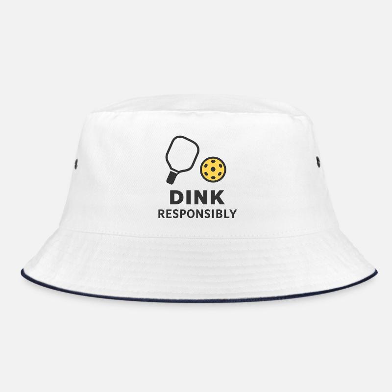Funny Pickleball Shirt Dink Responsibly – Minimal Bucket Hat