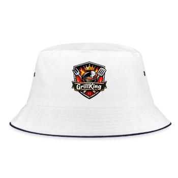GrillKing Flame Shield - Bucket Hat - white/navy - Front