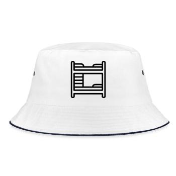 bunk bed - Bucket Hat - white/navy - Front