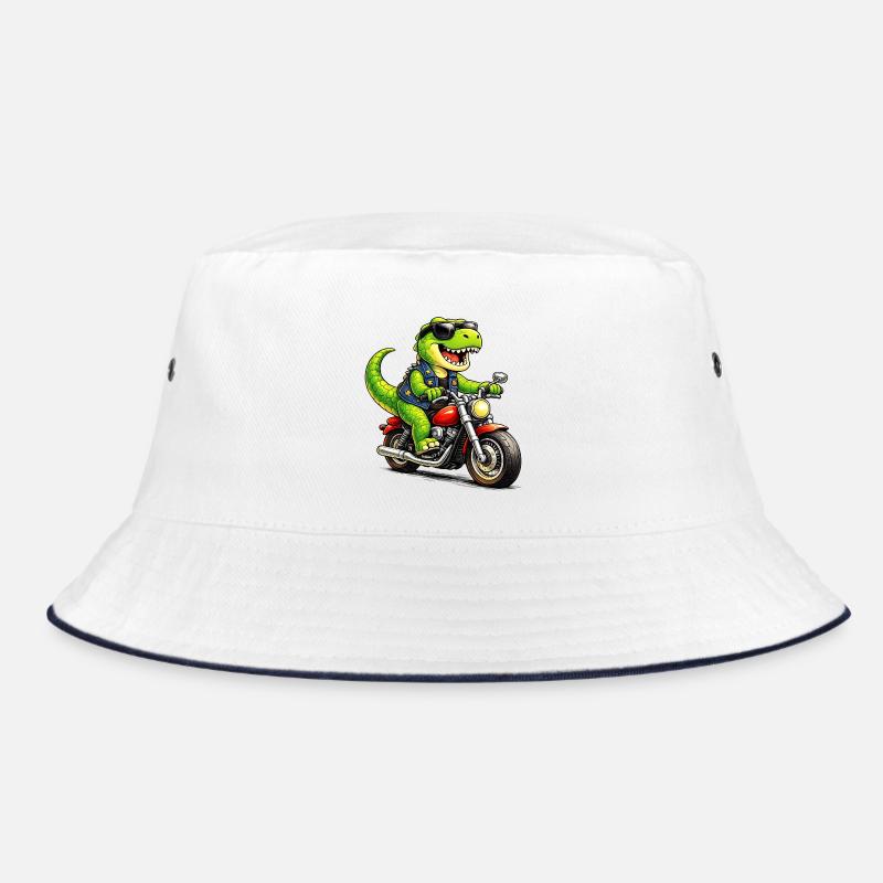 Biker Dinosaur Bucket Hat