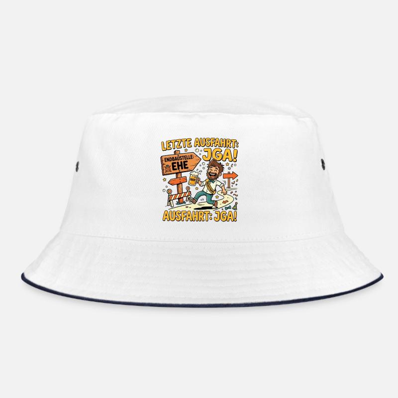 Letzte Ausfahrt JGA Endbaustelle Ehe Bucket Hat