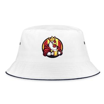 Huhn Bier Lustig - Bucket Hat - Weiß/Navy - Vorne