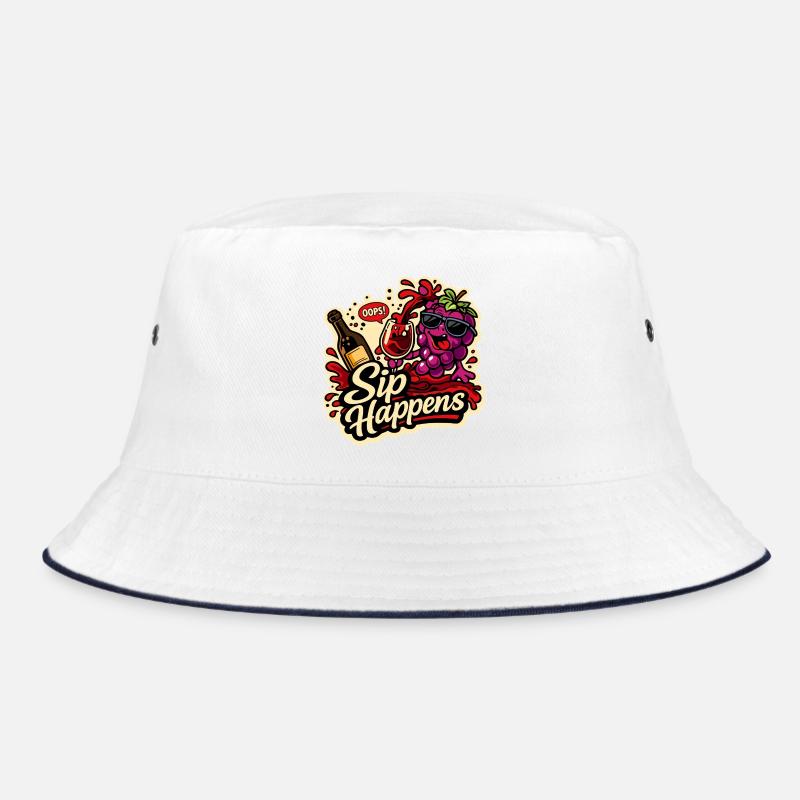 Sip Happens Trauben Comic Bucket Hat
