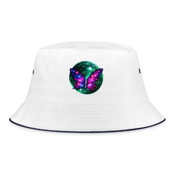 Asterra Rebirth – Cosmic Butterfly Universe - Bucket Hat - white/navy - Front