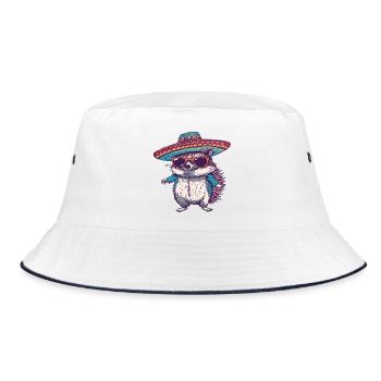 Sombrero comique drôle de hérisson - Bob - blanc/marine - Devant