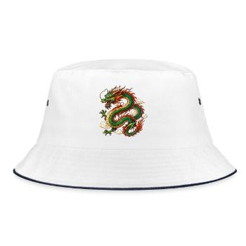 Dragon China Myth - Bucket Hat - white/navy - Front