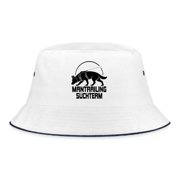 German Shepherd Mantrailing Search Team Dogs - Bucket Hat - white/navy - Front