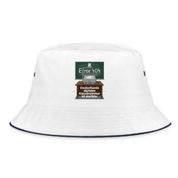 Germany's digital classroom is ready to go - Bucket Hat - white/navy - Front
