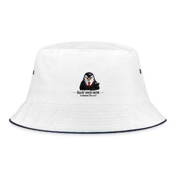 Guck mich nicht in diesem Ton an! - Bucket Hat - Weiß/Navy - Vorne