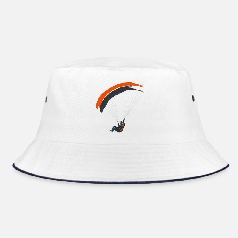 Paragliding Silhouette Adventure Freedom Bucket Hat