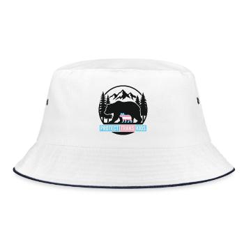 Pride Month LGBT – Schütze trans Kinder - Bucket Hat - Weiß/Navy - Vorne
