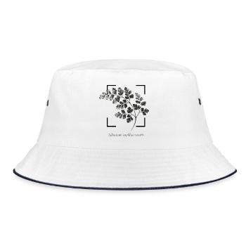 Maidenhair fern - Bucket Hat - white/navy - Front