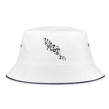 Mathematiker Lehrer Zahlen Zeichen Analyst  - Bucket Hat - Weiß/Navy - Vorne