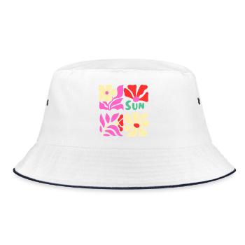 Soleil Floral Surf Tournesol Fort - Bob - blanc/marine - Devant