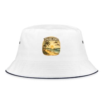 Thailand Tropical Sunset - Bucket Hat - white/navy - Front