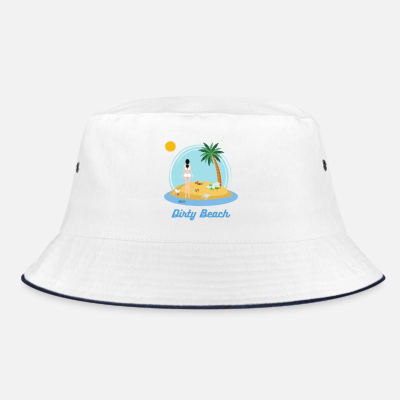 Dirty Beach - Bucket Hat - white/navy