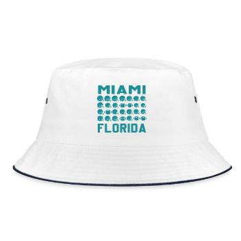 Bouclier de football américain de Miami Florida - Bob - blanc/marine - Devant