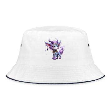 Dragon Sapphire and Tiaras - Bucket Hat - white/navy - Front