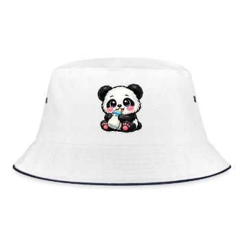 🔥 Bébé Panda – Mode Lait ACTIVÉ 🍼🐼 - Bob - blanc/marine - Devant