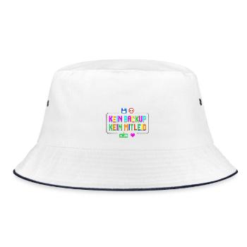 No Backup No Pity IT Consultant Admin - Bucket Hat - white/navy - Front
