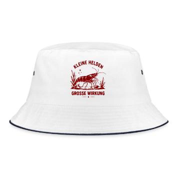 Kleine Helden Große Wirkung Krabbe - Bucket Hat - Weiß/Navy - Vorne