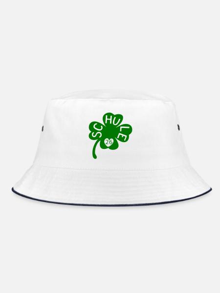 Schule 26 Kleeblatt - Bucket Hat - Weiß/Navy - Vorne