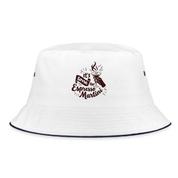 Espresso Martini Design - Bucket Hat - white/navy - Front