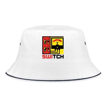 Electrical Box Switch Panel Graphic - Bucket Hat - white/navy - Front