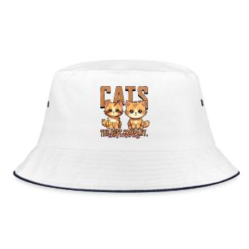 Cats Best Company Duo - Bucket Hat - white/navy - Front